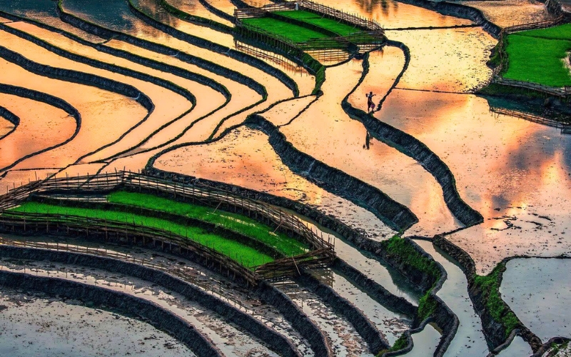 Ha Giang pendant la saison des rizières inondées – Quand les montagnes reflètent le ciel