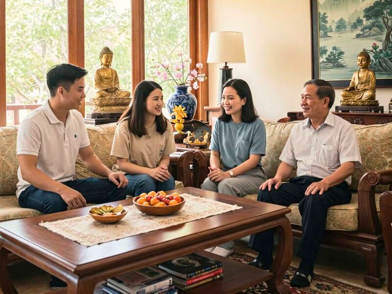 Un moment de tendresse et de retrouvailles après les émotions du mariage